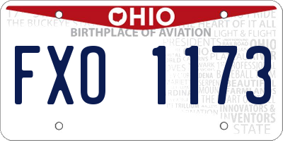 OH license plate FXO1173