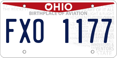 OH license plate FXO1177