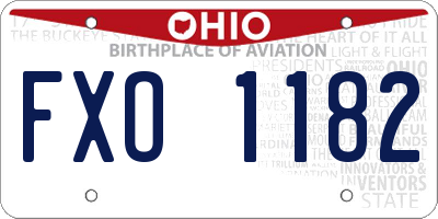 OH license plate FXO1182