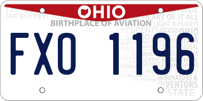 OH license plate FXO1196