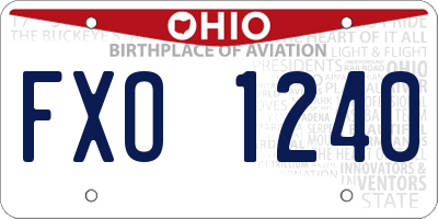 OH license plate FXO1240