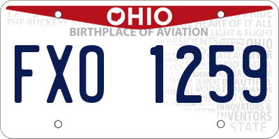 OH license plate FXO1259