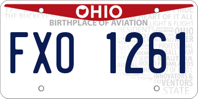 OH license plate FXO1261