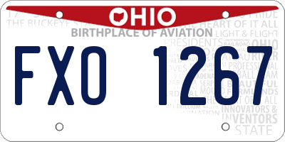 OH license plate FXO1267