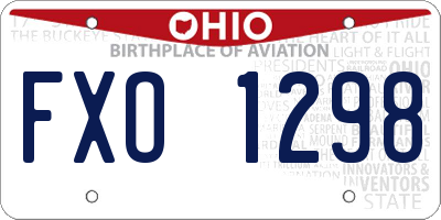 OH license plate FXO1298