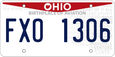 OH license plate FXO1306