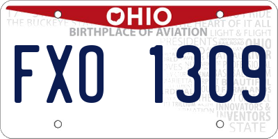 OH license plate FXO1309