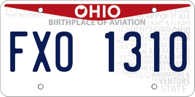 OH license plate FXO1310