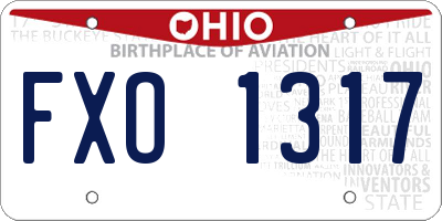 OH license plate FXO1317