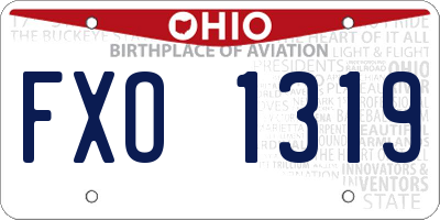 OH license plate FXO1319