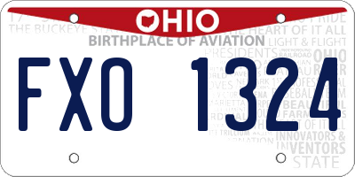 OH license plate FXO1324