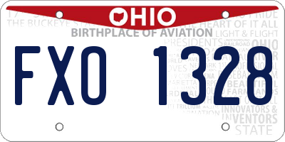 OH license plate FXO1328