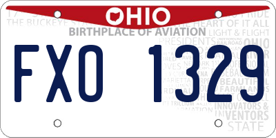OH license plate FXO1329