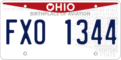 OH license plate FXO1344