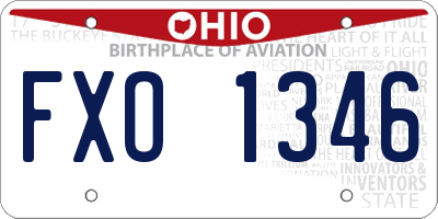 OH license plate FXO1346