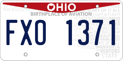 OH license plate FXO1371