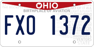 OH license plate FXO1372