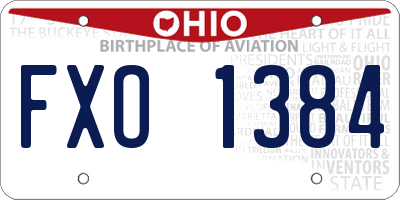 OH license plate FXO1384
