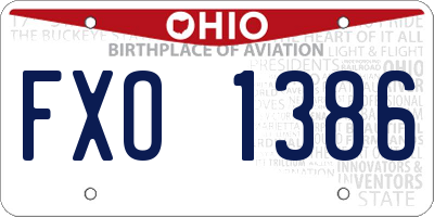 OH license plate FXO1386