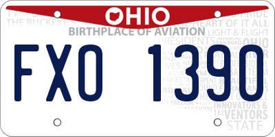 OH license plate FXO1390