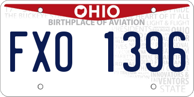OH license plate FXO1396