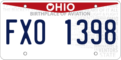 OH license plate FXO1398