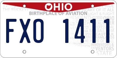 OH license plate FXO1411
