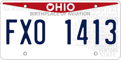 OH license plate FXO1413