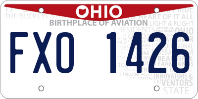OH license plate FXO1426