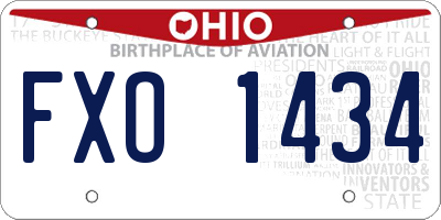OH license plate FXO1434