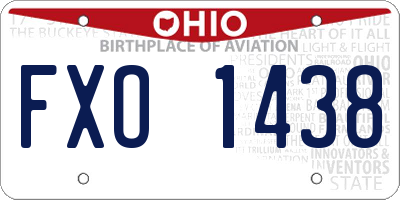 OH license plate FXO1438