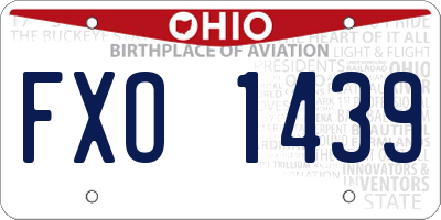 OH license plate FXO1439