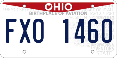 OH license plate FXO1460