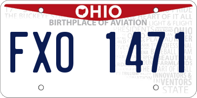 OH license plate FXO1471
