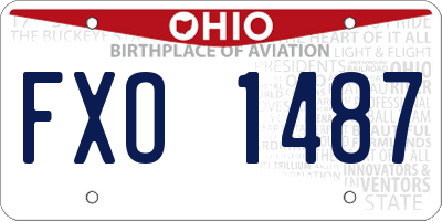 OH license plate FXO1487