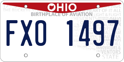 OH license plate FXO1497