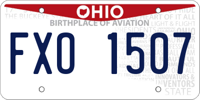 OH license plate FXO1507