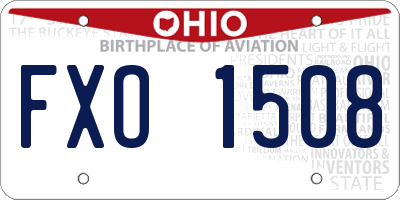 OH license plate FXO1508