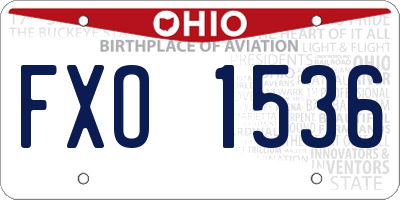OH license plate FXO1536
