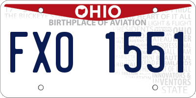 OH license plate FXO1551