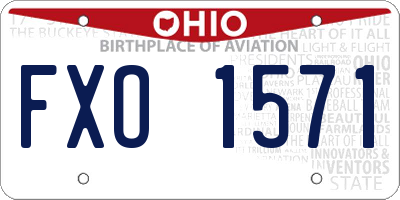 OH license plate FXO1571