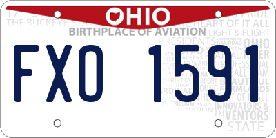OH license plate FXO1591