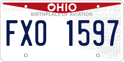 OH license plate FXO1597
