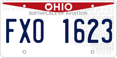 OH license plate FXO1623