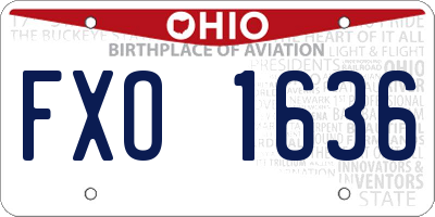 OH license plate FXO1636