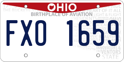 OH license plate FXO1659