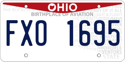 OH license plate FXO1695