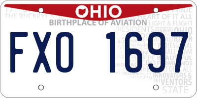 OH license plate FXO1697