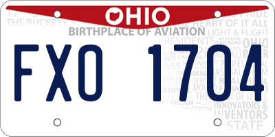 OH license plate FXO1704