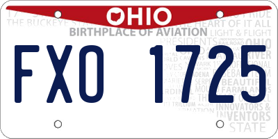 OH license plate FXO1725